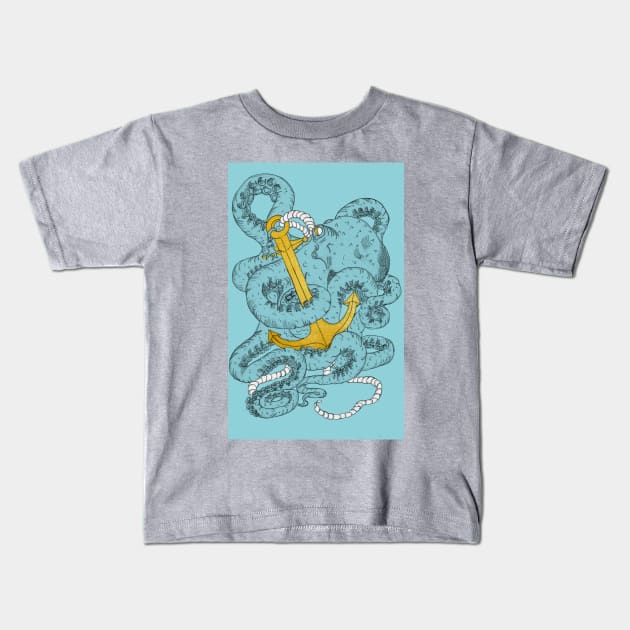 Hope (anchor) hugged by an octopus Version 2.0 Kids T-Shirt by LeahHa
